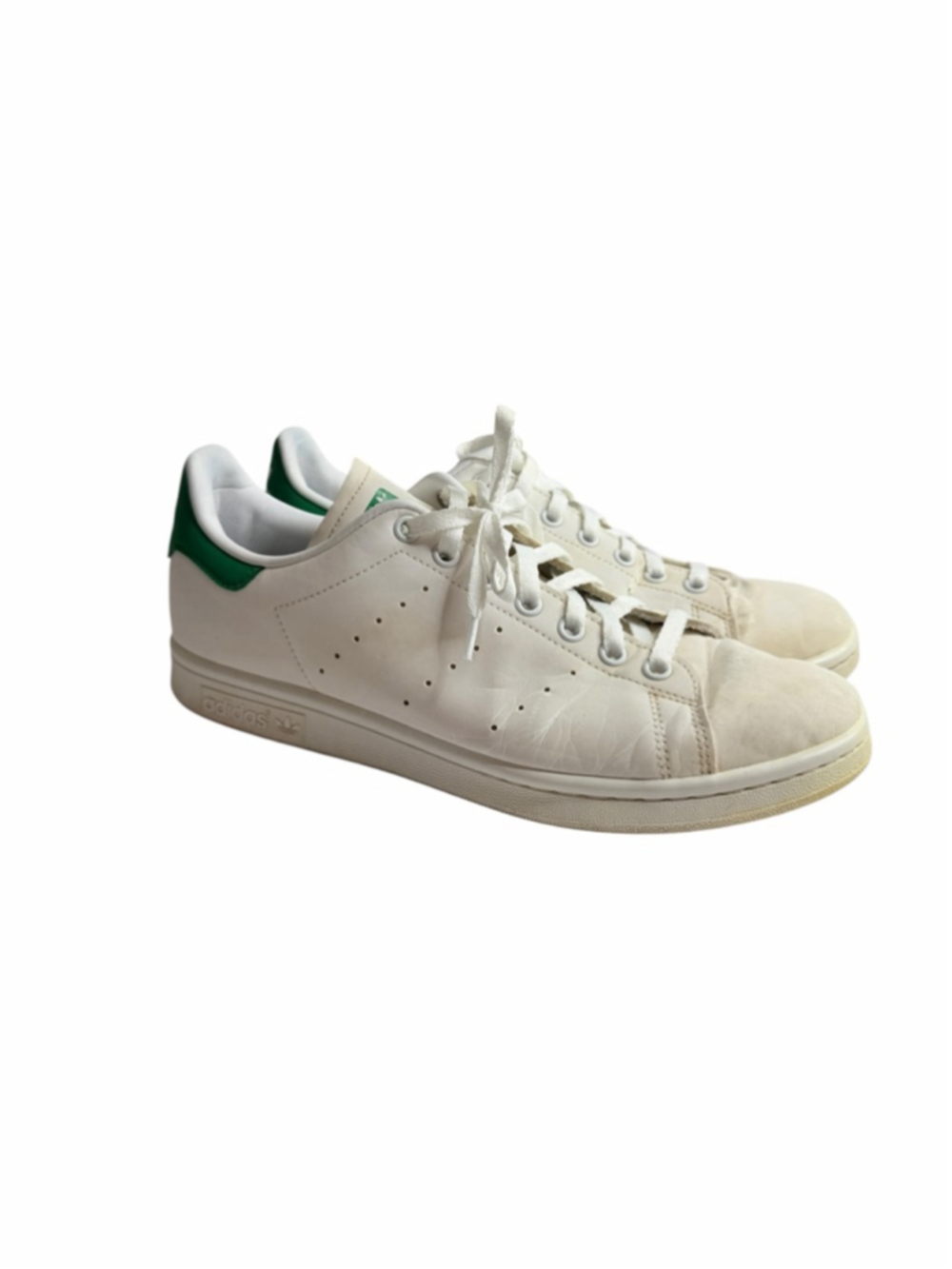 Adidas Stan Smith White Green Leather Sneakers Men’s Size 9 Casual Shoes